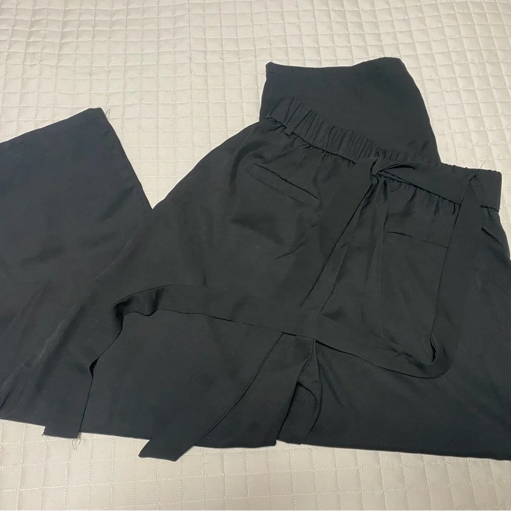 Francesca's Collections Black Wide Leg Pants - Picture 1 of 2